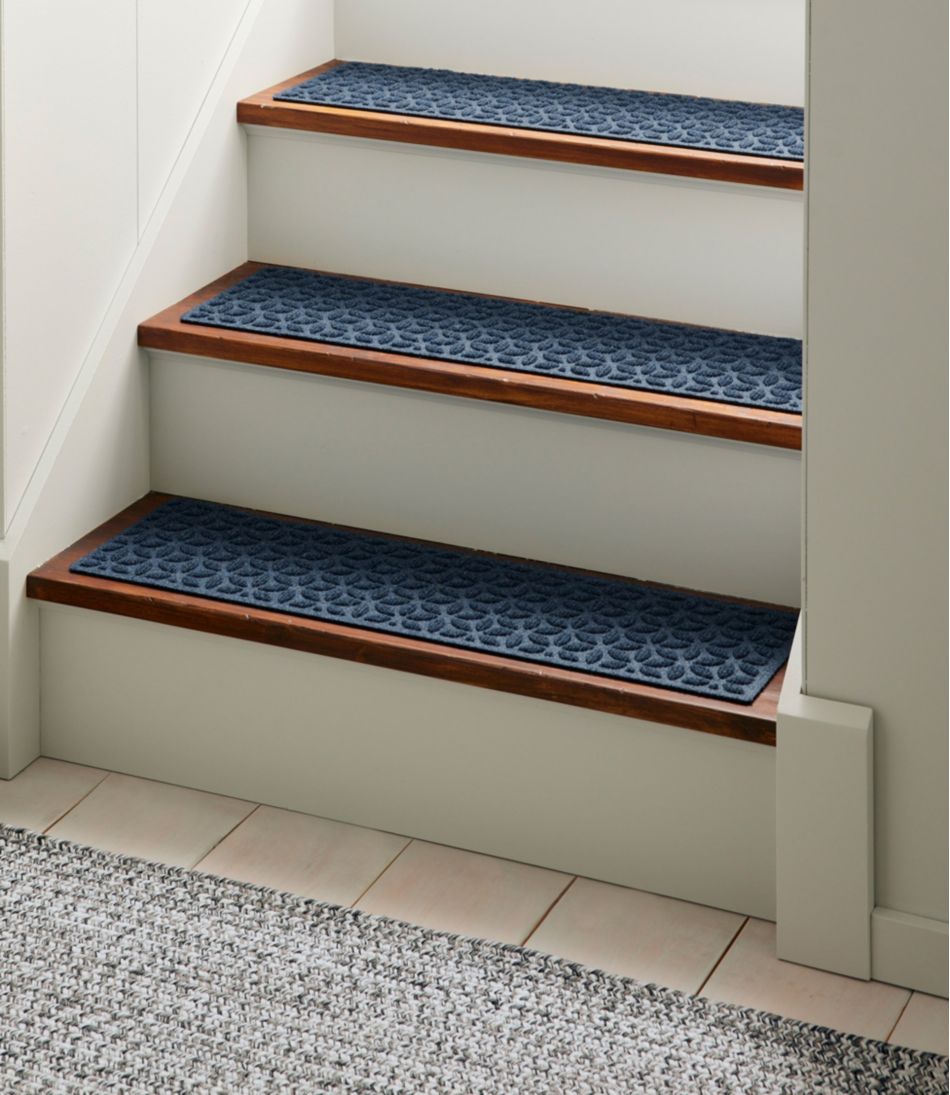 Heavyweight Waterhog Mat, Stair Treads, Set of Four, Blooming Circles