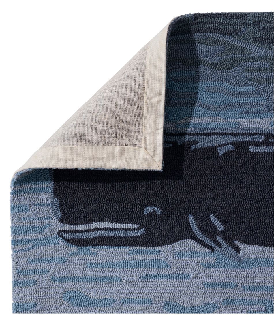 Indoor/Outdoor Vacationland Rug, Coastal Whale