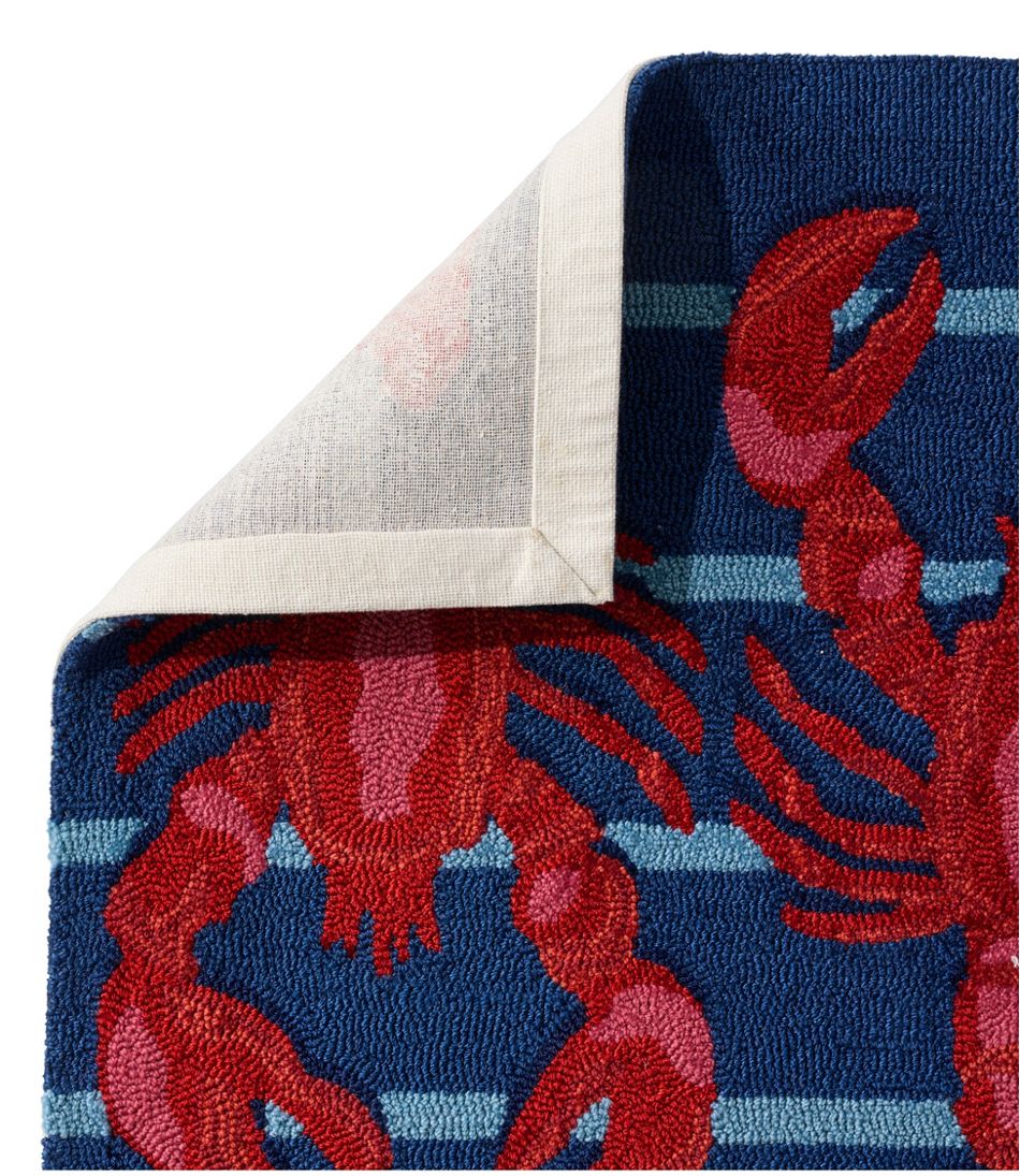 Indoor/Outdoor Vacationland Rug, Lobsters
