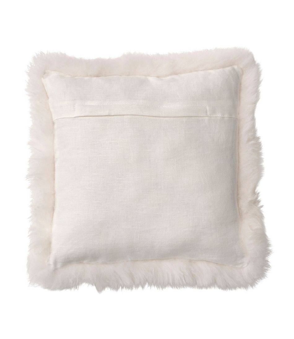 Sheepskin Throw Pillow, 14" x 14"