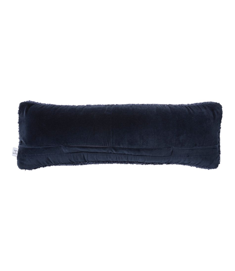 Wool Hooked Throw Pillow, Whale, 8" x 24"