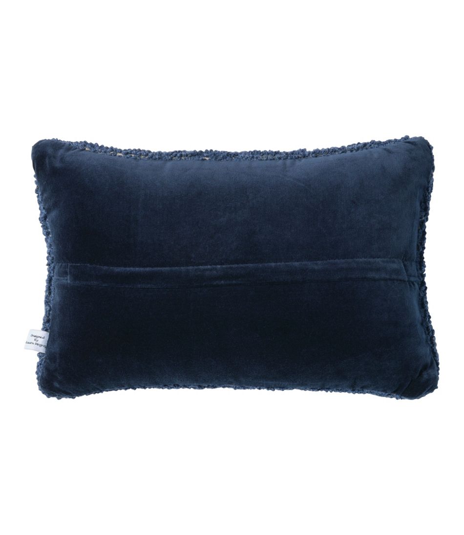 Wool Hooked Throw Pillow, Whale, 12" x 18"