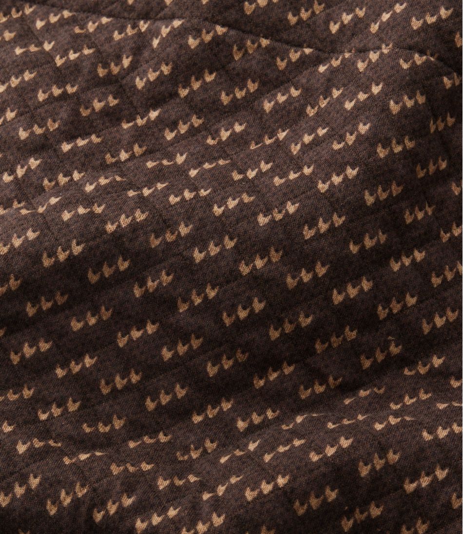 Men's Bean's Quilted Sweatshirt, Mockneck, Print