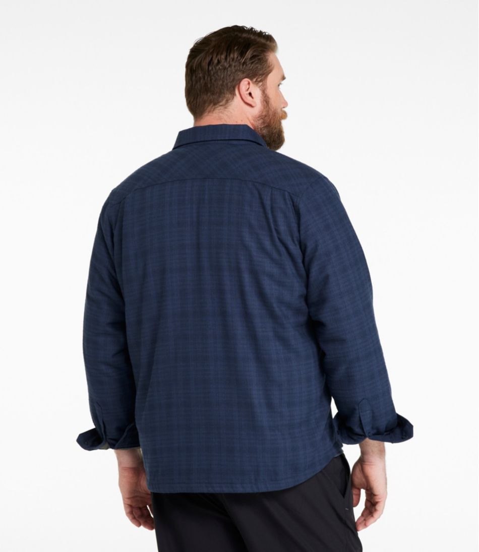 Men's Katahdin Performance Flannel Shirt-Jacket, Hi-Pile Fleece-Lined Solid