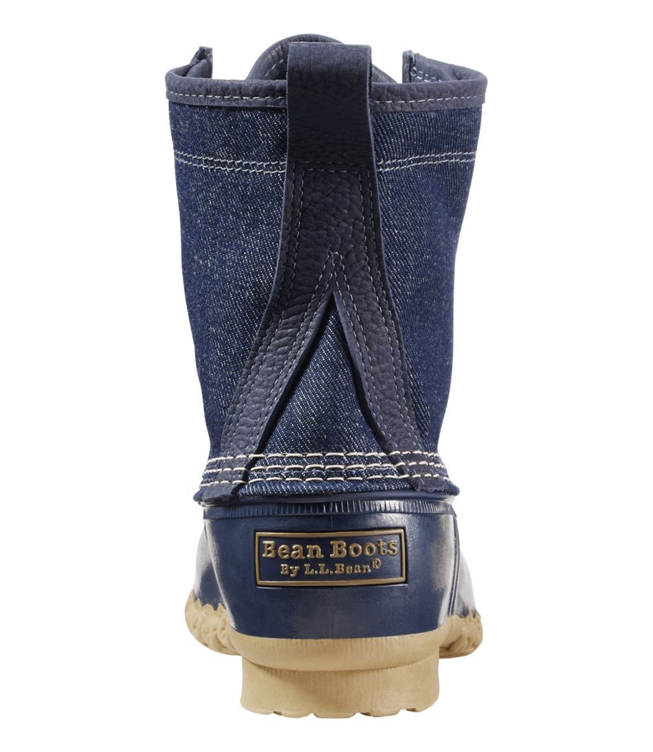 Women's Bean Boots, 8" Denim Insulated Flannel-Lined