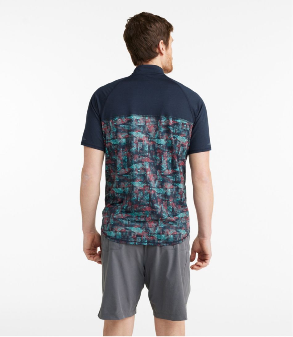 Men's Comfort Cycling Jersey, Short-Sleeve Print