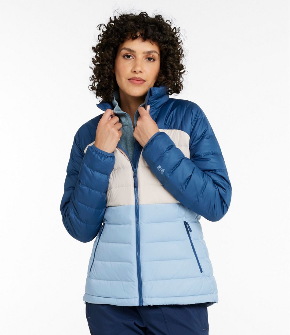 Women's Bean's Down Jacket, Colorblock